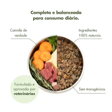 Racao umida carne 400g completa e balanceada